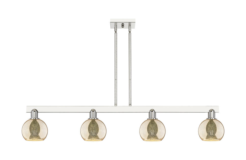 Athens - 4 Light - 49 inch - Polished Nickel - Stem hung - Island Light