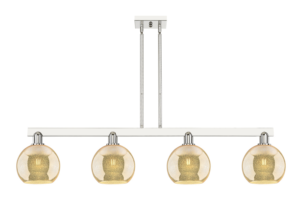 Athens - 4 Light - 51 inch - Polished Nickel - Stem hung - Island Light