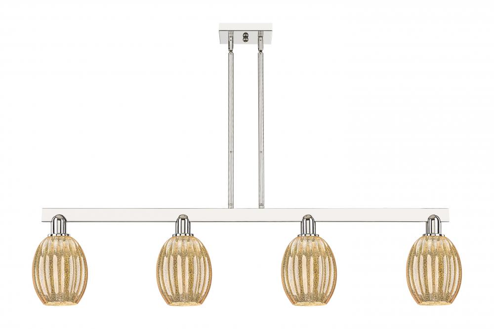 Preston Bulb - 4 Light - 48 inch - Polished Nickel - Stem hung - Island Light