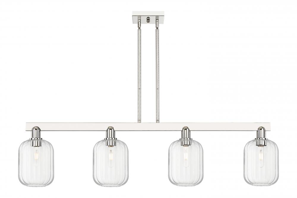 Preston Cylinder - 4 Light - 48 inch - Polished Nickel - Stem hung - Island Light