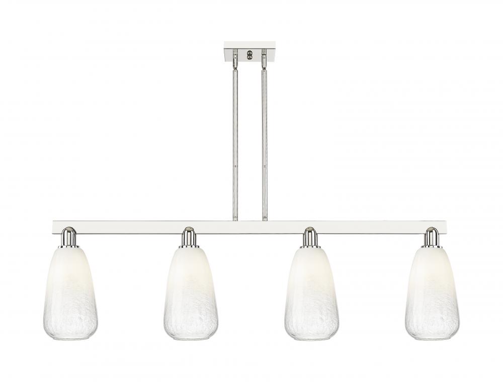 Brookhaven Almond - 4 Light - 48 inch - Polished Nickel - Stem hung - Island Light