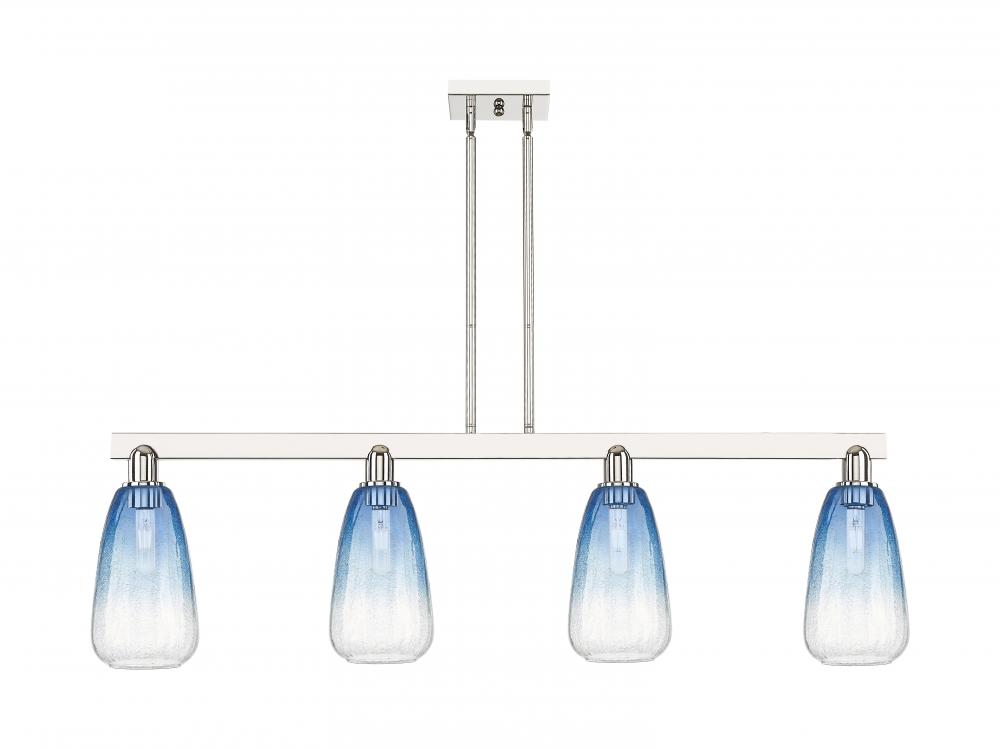 Brookhaven Almond - 4 Light - 48 inch - Polished Nickel - Stem hung - Island Light