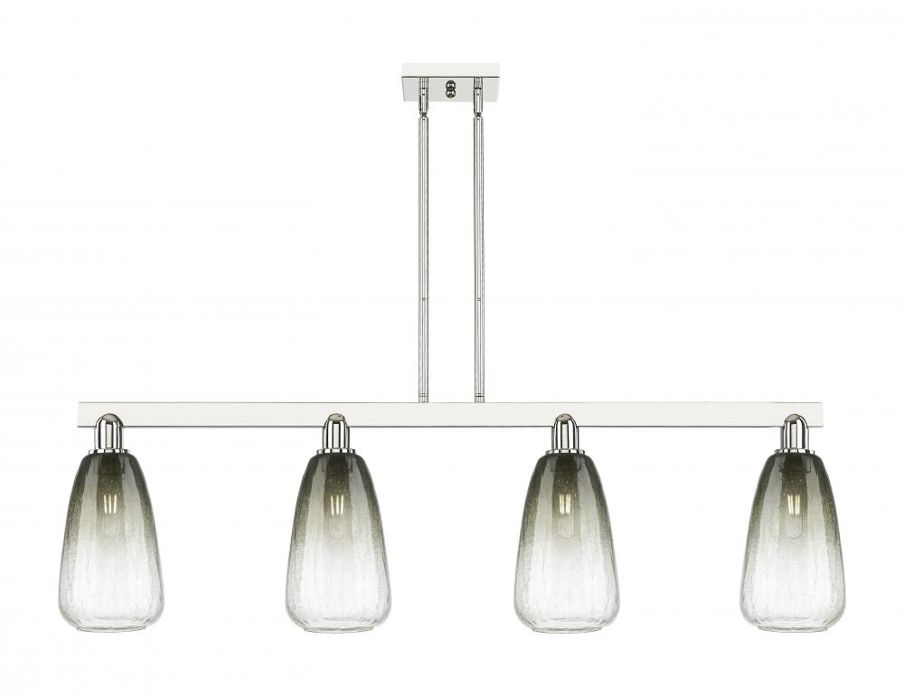 Brookhaven Almond - 4 Light - 48 inch - Polished Nickel - Stem hung - Island Light