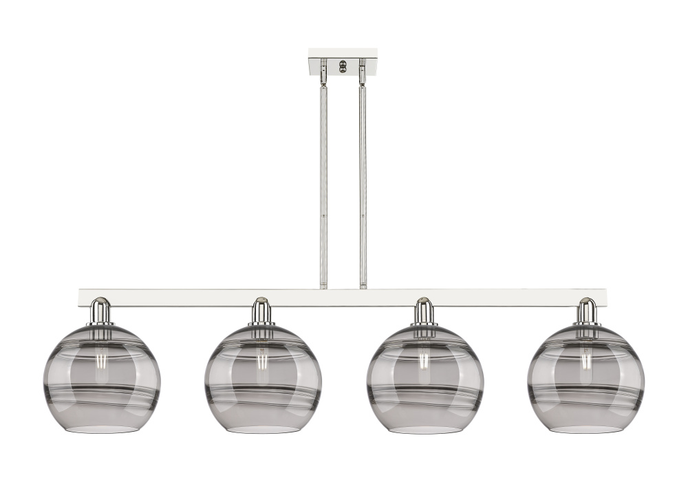 Rochester - 4 Light - 53 inch - Polished Nickel - Stem hung - Island Light