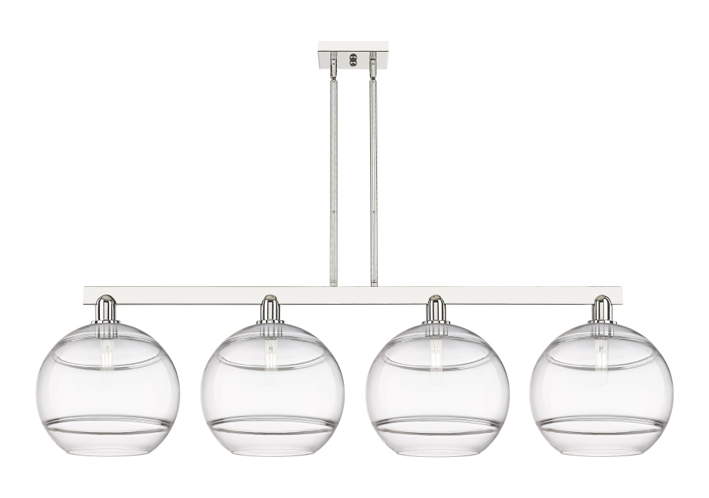 Rochester - 4 Light - 55 inch - Polished Nickel - Stem hung - Island Light