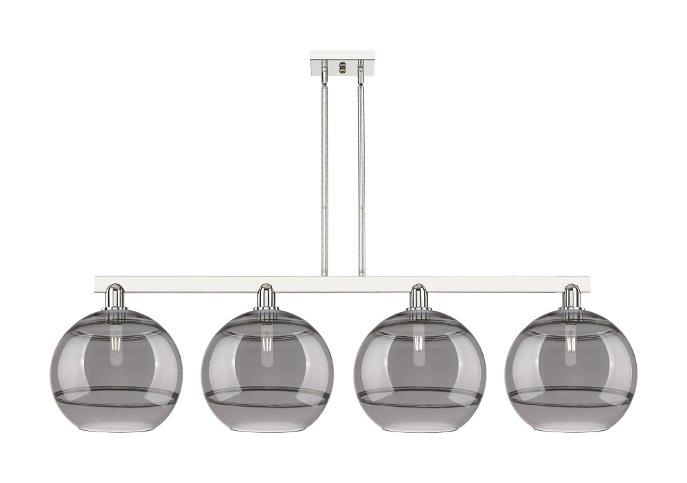 Rochester - 4 Light - 55 inch - Polished Nickel - Stem hung - Island Light