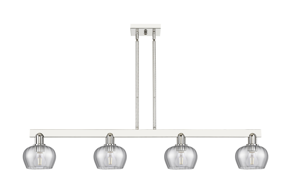Fenton - 4 Light - 49 inch - Polished Nickel - Stem hung - Island Light