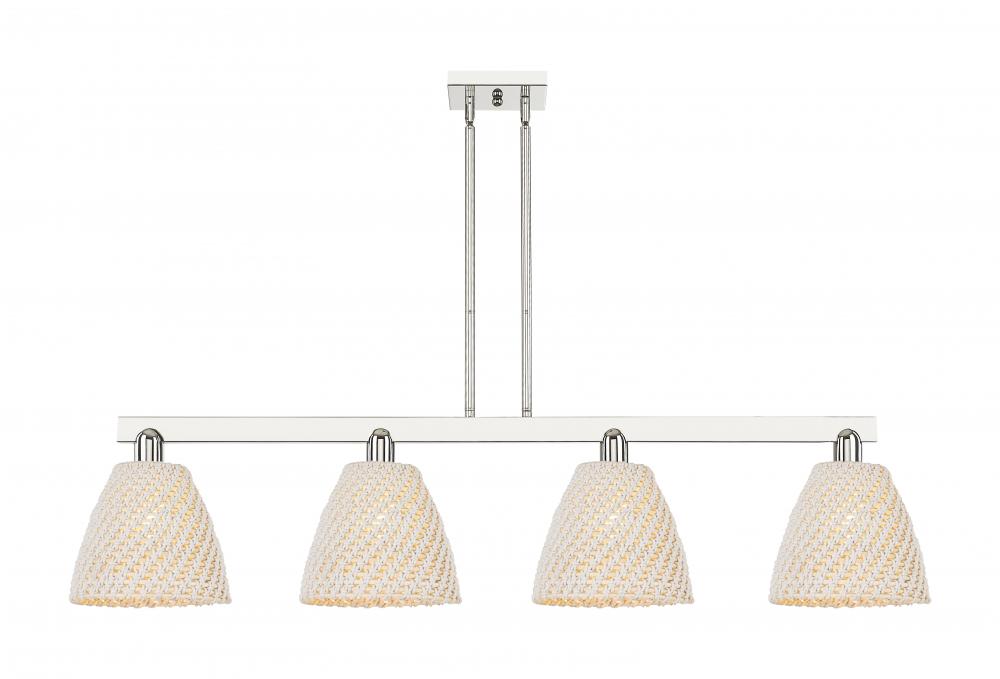 Bristol Natural - 4 Light - 52 inch - Polished Nickel - Stem hung - Island Light