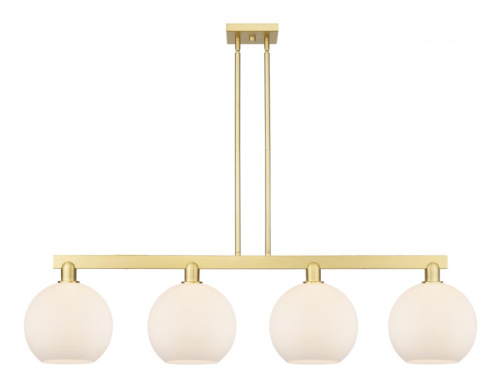 Athens - 4 Light - 53 inch - Satin Gold - Stem hung - Island Light