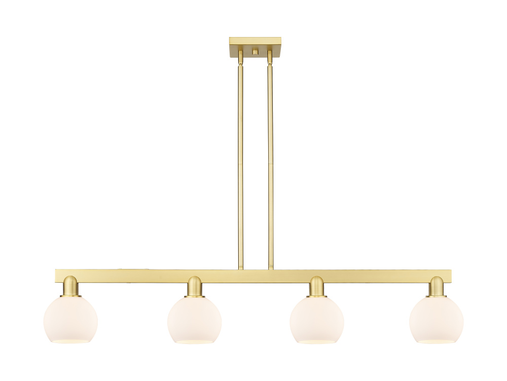 Athens - 4 Light - 49 inch - Satin Gold - Stem hung - Island Light