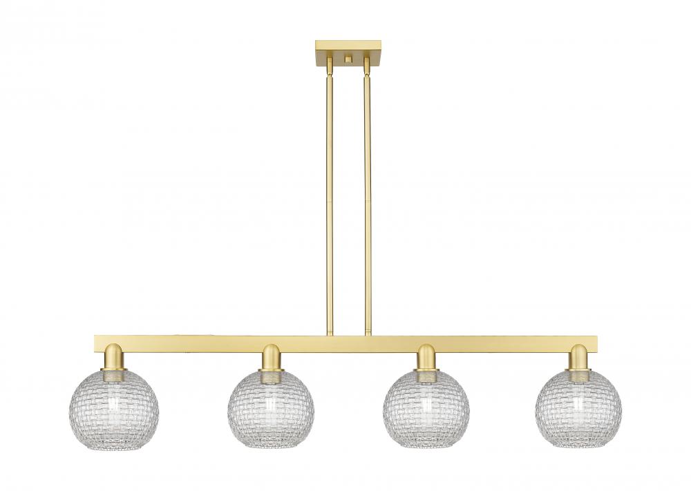 Athens - 4 Light - 51 inch - Satin Gold - Stem hung - Island Light
