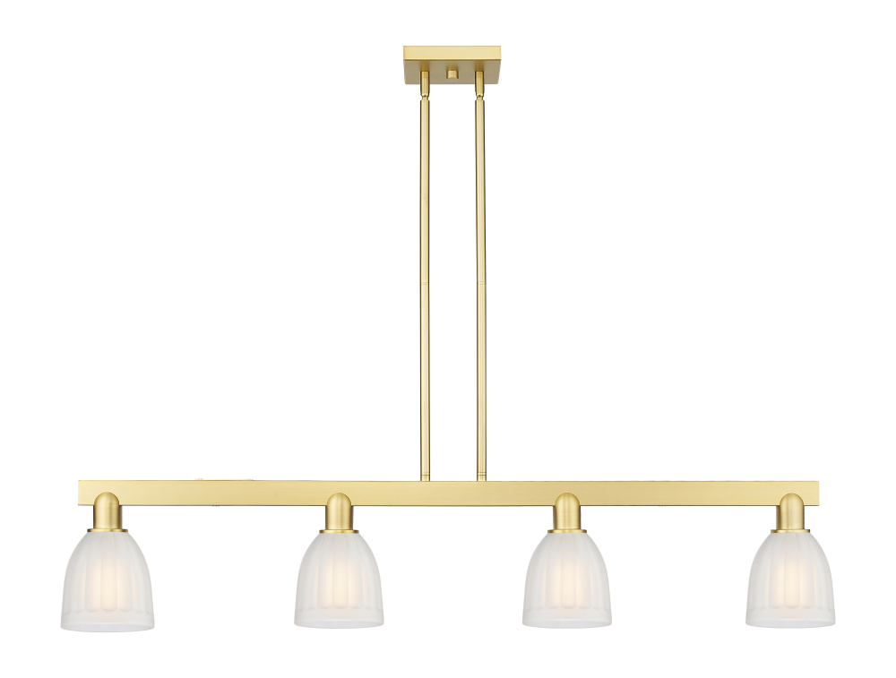 Brookfield - 4 Light - 49 inch - Satin Gold - Stem hung - Island Light