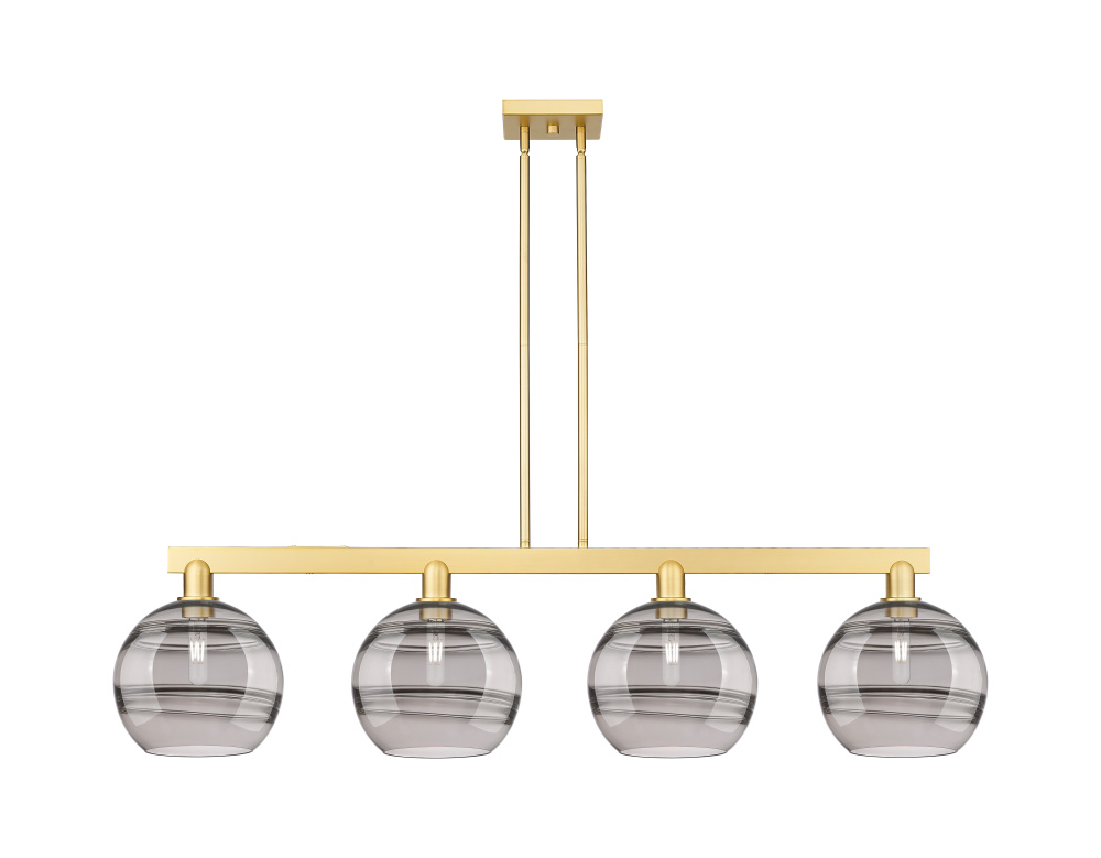 Rochester - 4 Light - 53 inch - Satin Gold - Stem hung - Island Light