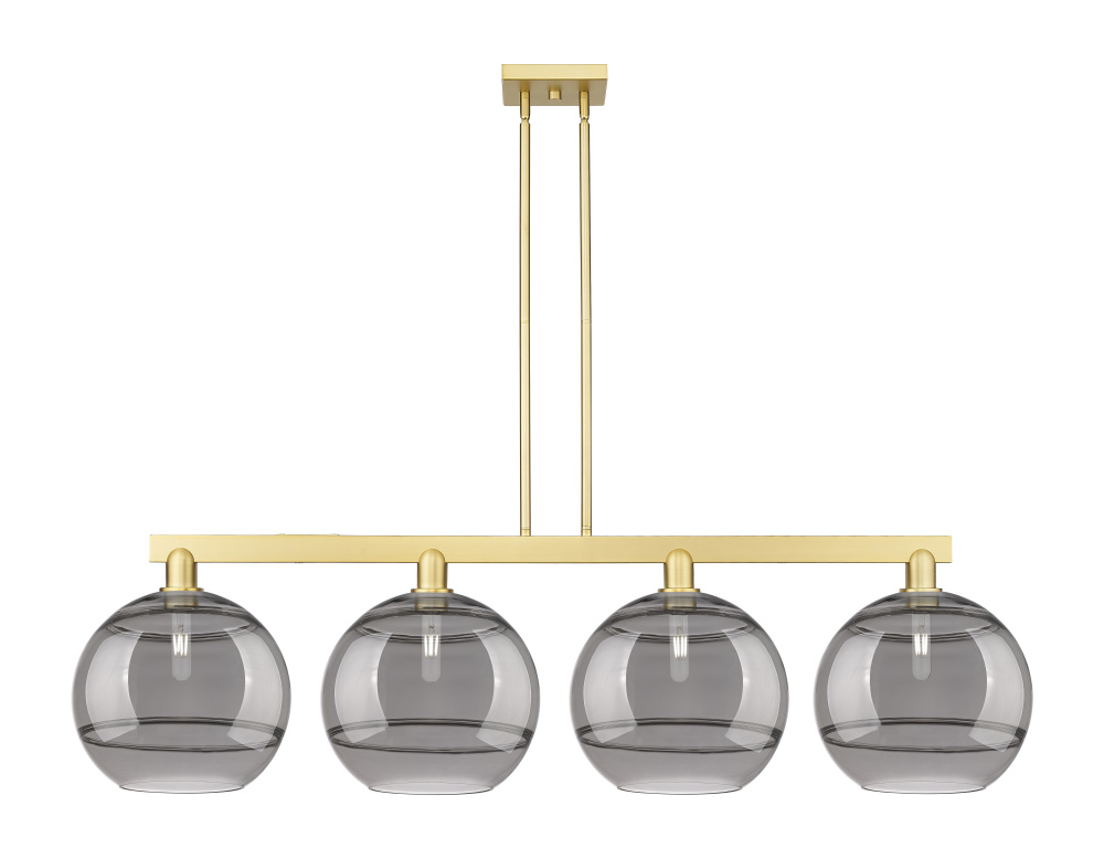 Rochester - 4 Light - 55 inch - Satin Gold - Stem hung - Island Light