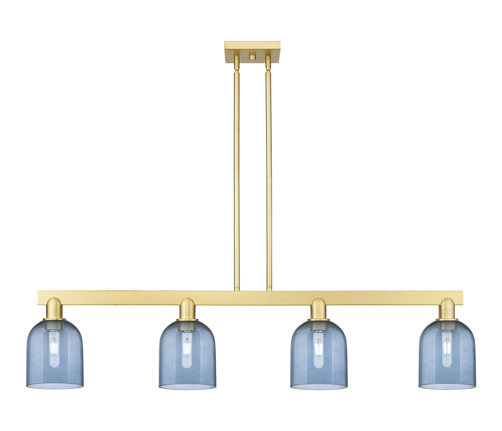 Bella - 4 Light - 48 inch - Satin Gold - Stem hung - Island Light