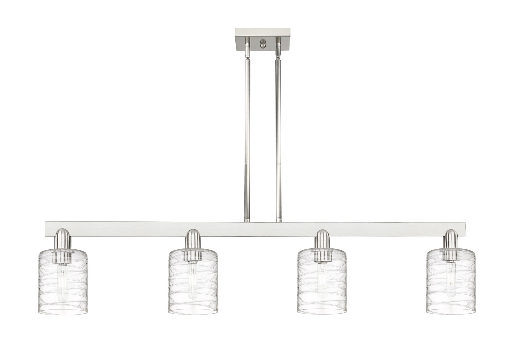 Cobbleskill - 4 Light - 48 inch - Brushed Satin Nickel - Stem hung - Island Light