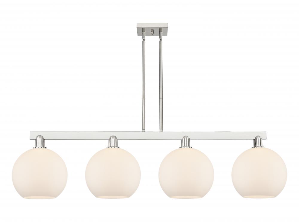 Athens - 4 Light - 53 inch - Brushed Satin Nickel - Stem hung - Island Light