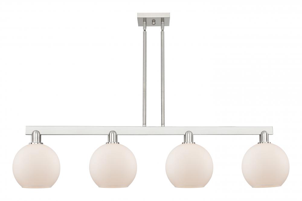 Athens - 4 Light - 51 inch - Brushed Satin Nickel - Stem hung - Island Light