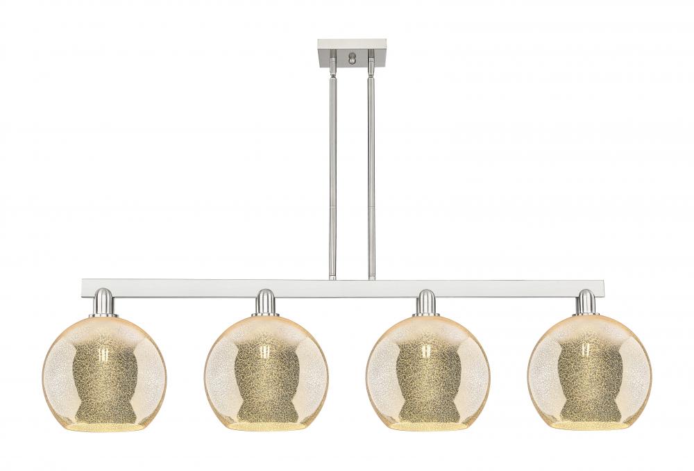 Athens - 4 Light - 53 inch - Brushed Satin Nickel - Stem hung - Island Light