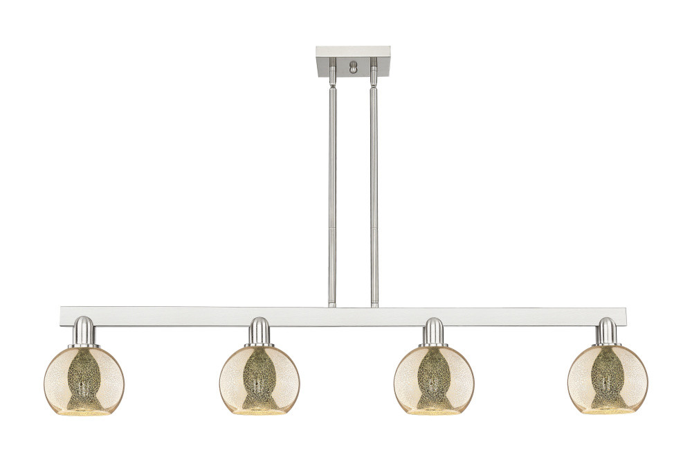 Athens - 4 Light - 49 inch - Brushed Satin Nickel - Stem hung - Island Light