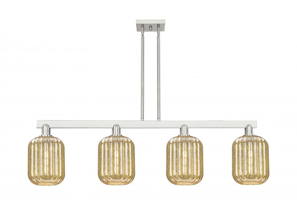 Preston Cylinder - 4 Light - 48 inch - Brushed Satin Nickel - Stem hung - Island Light