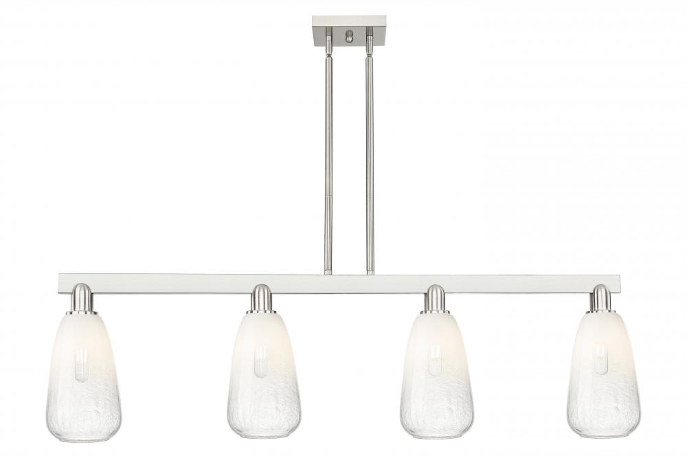 Brookhaven Almond - 4 Light - 48 inch - Brushed Satin Nickel - Stem hung - Island Light