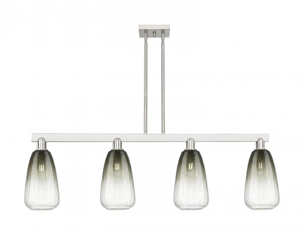 Brookhaven Almond - 4 Light - 48 inch - Brushed Satin Nickel - Stem hung - Island Light