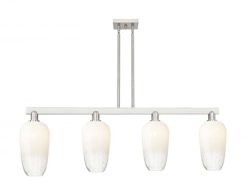 Brookhaven Flute - 4 Light - 48 inch - Brushed Satin Nickel - Stem hung - Island Light