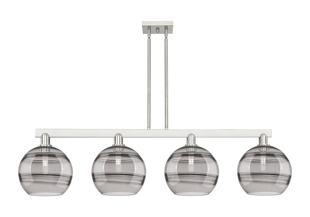 Rochester - 4 Light - 53 inch - Brushed Satin Nickel - Stem hung - Island Light
