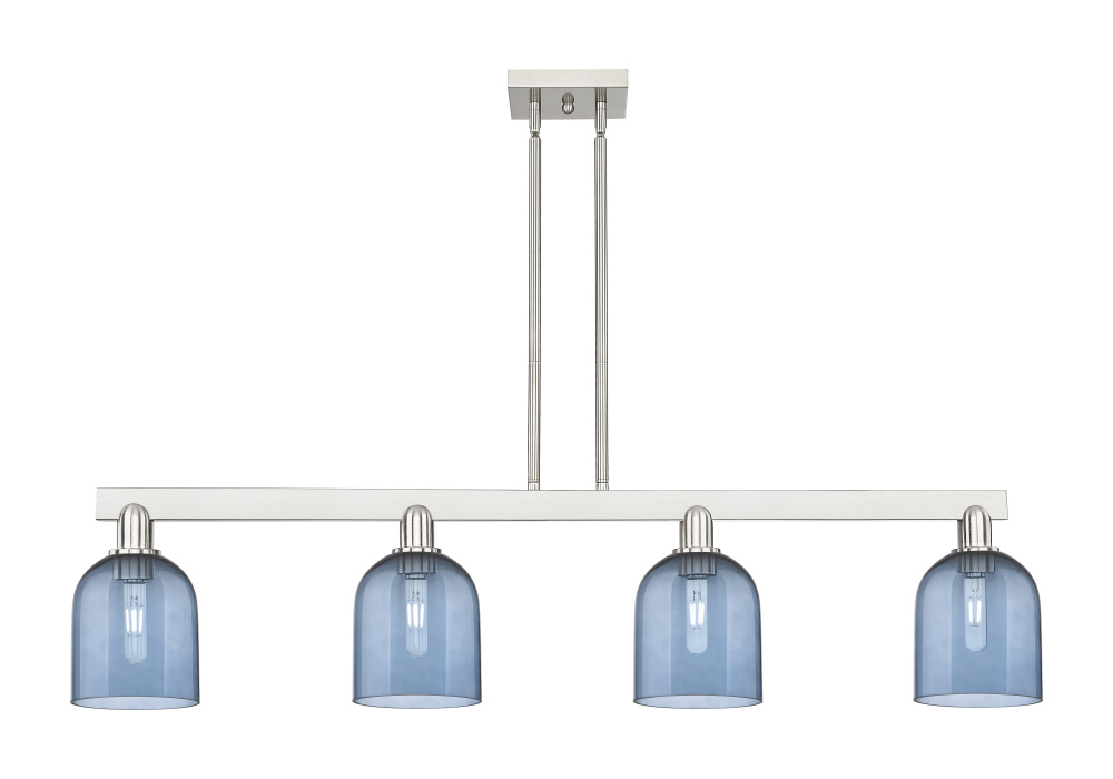 Bella - 4 Light - 48 inch - Brushed Satin Nickel - Stem hung - Island Light