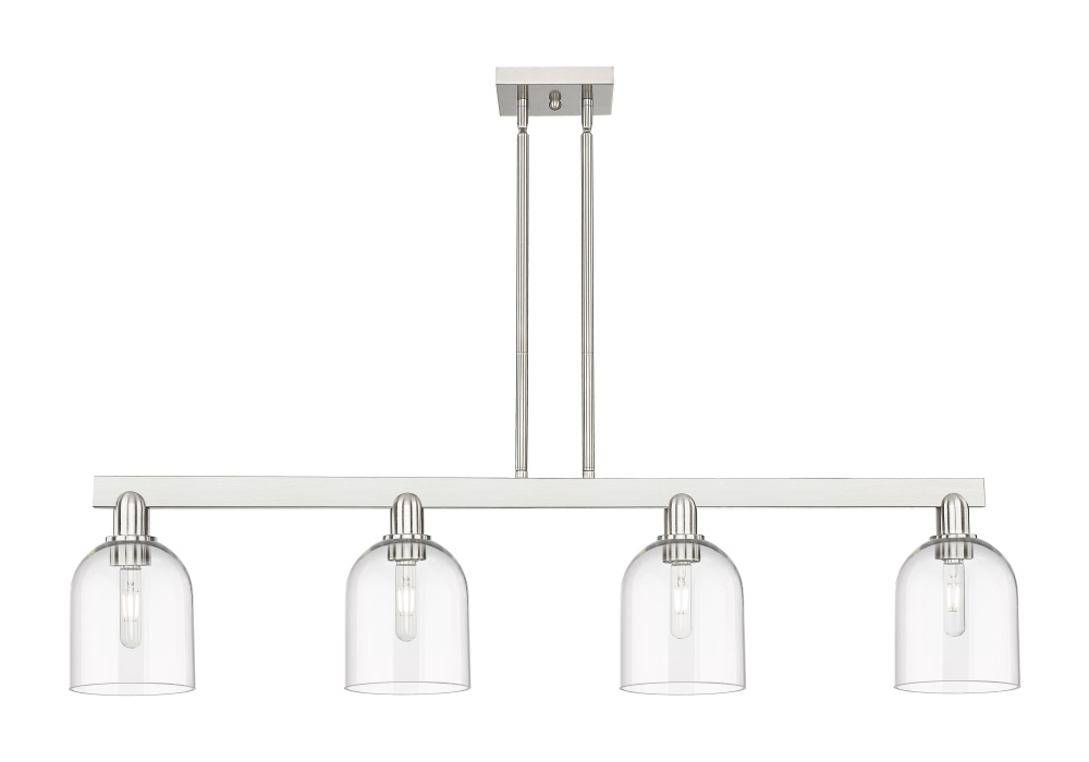 Bella - 4 Light - 48 inch - Brushed Satin Nickel - Stem hung - Island Light