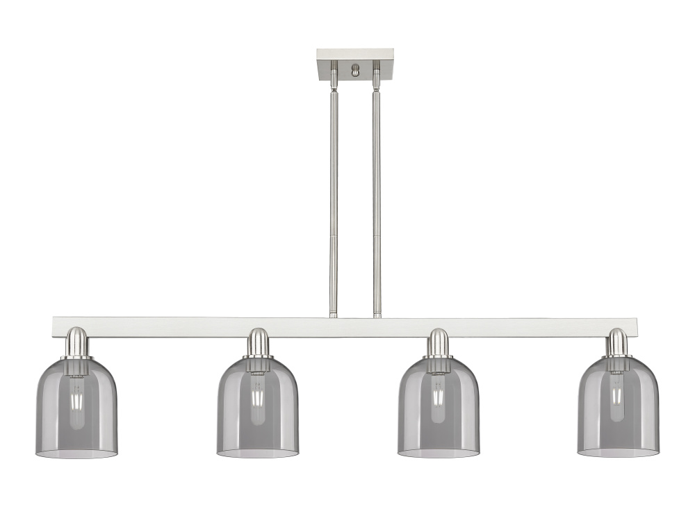 Bella - 4 Light - 48 inch - Brushed Satin Nickel - Stem hung - Island Light