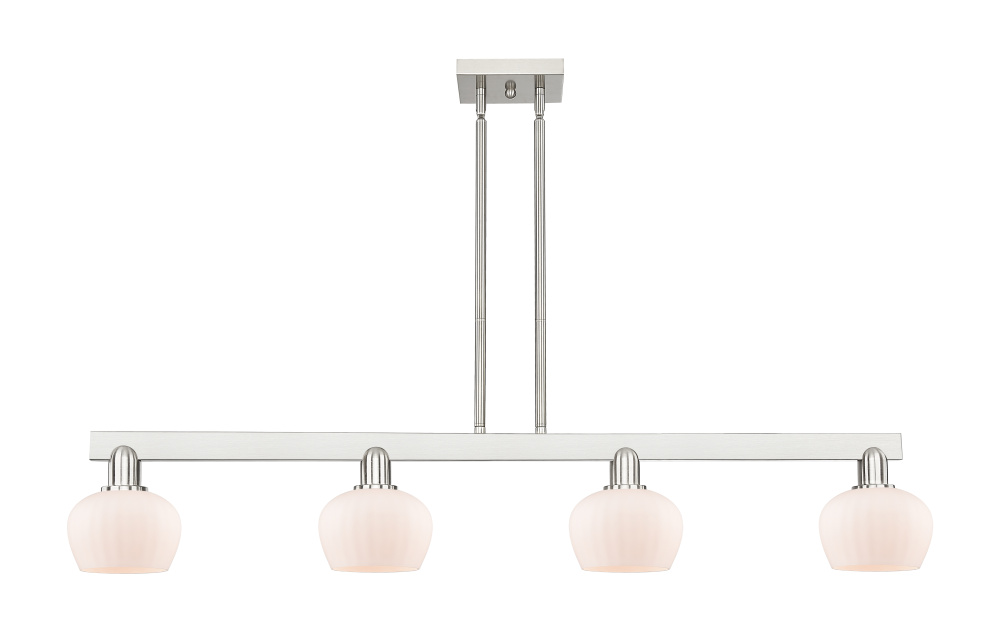 Fenton - 4 Light - 49 inch - Brushed Satin Nickel - Stem hung - Island Light