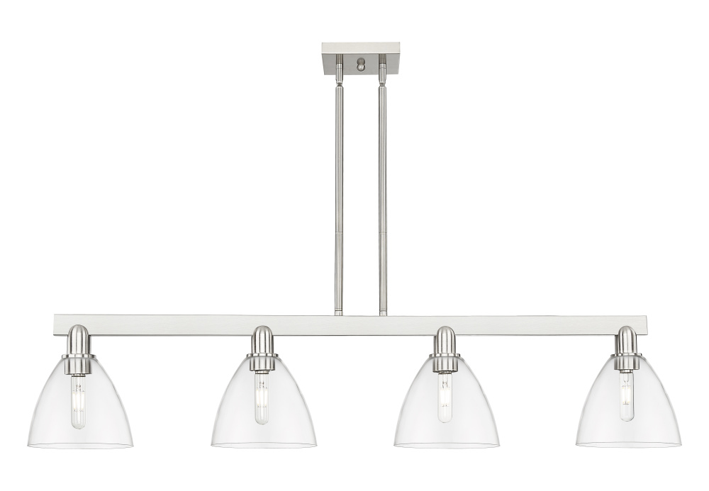 Bristol - 4 Light - 50 inch - Brushed Satin Nickel - Stem hung - Island Light