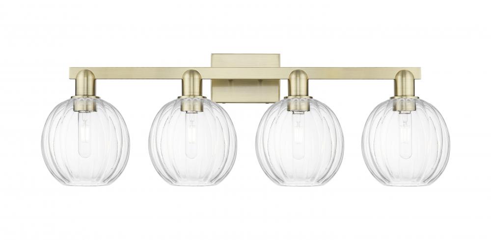 Preston Globe - 4 Light - 36 inch - Antique Brass - Bath Vanity Light