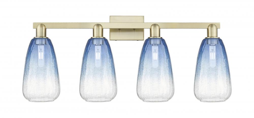 Brookhaven Almond - 4 Light - 36 inch - Antique Brass - Bath Vanity Light