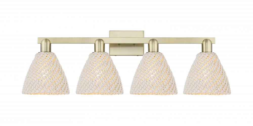 Bristol Natural - 4 Light - 36 inch - Antique Brass - Bath Vanity Light