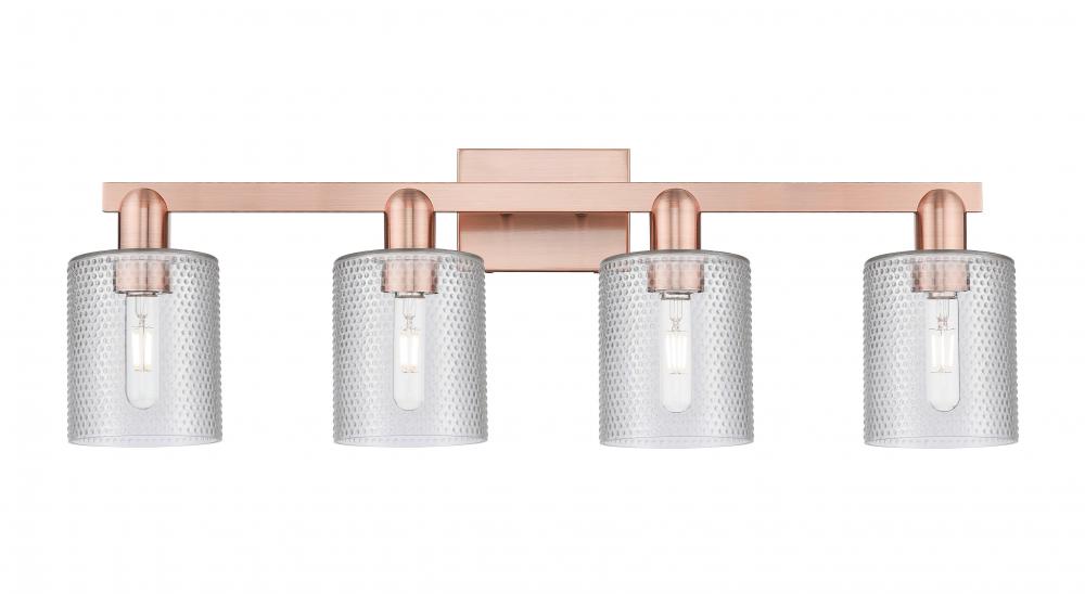 Cobbleskill - 4 Light - 32 inch - Antique Copper - Bath Vanity Light