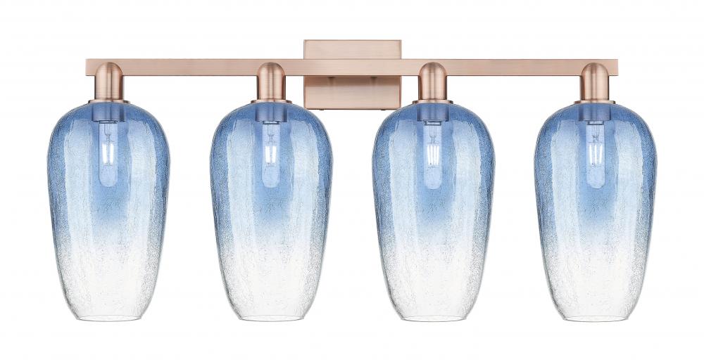 Brookhaven Flute - 4 Light - 36 inch - Antique Copper - Bath Vanity Light