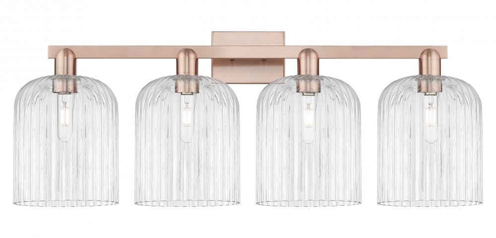 Bridal Veil - 4 Light - 35 inch - Antique Copper - Bath Vanity Light