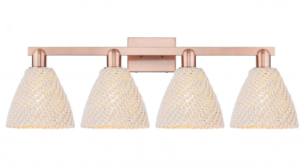 Bristol Natural - 4 Light - 36 inch - Antique Copper - Bath Vanity Light