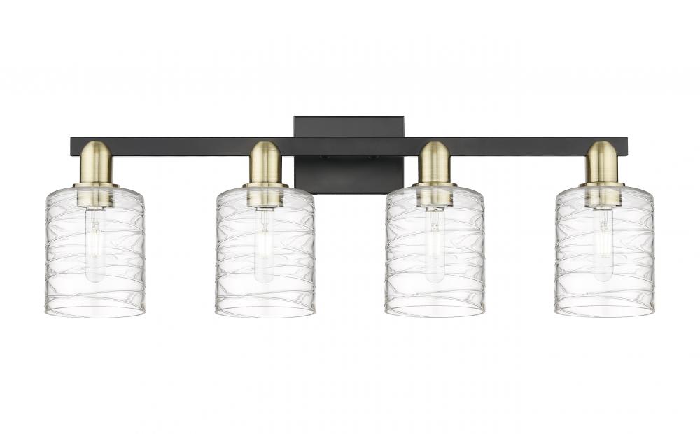 Cobbleskill - 4 Light - 32 inch - Black Antique Brass - Bath Vanity Light