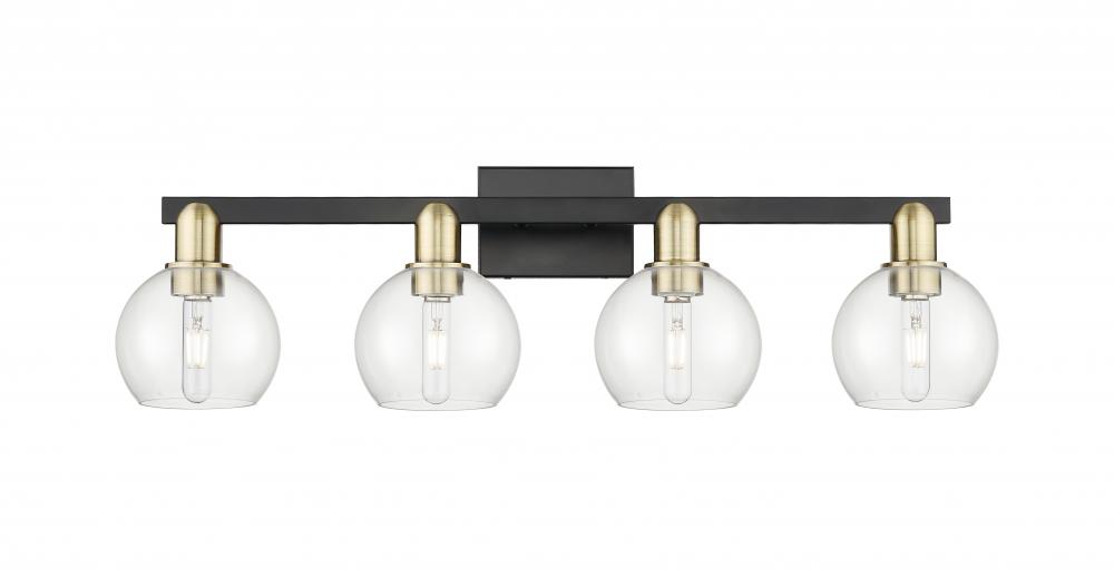 Athens - 4 Light - 33 inch - Black Antique Brass - Bath Vanity Light