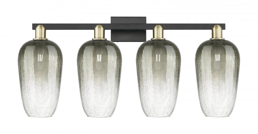 Brookhaven Flute - 4 Light - 36 inch - Black Antique Brass - Bath Vanity Light