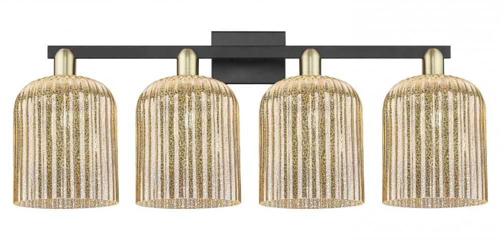 Bridal Veil - 4 Light - 35 inch - Black Antique Brass - Bath Vanity Light