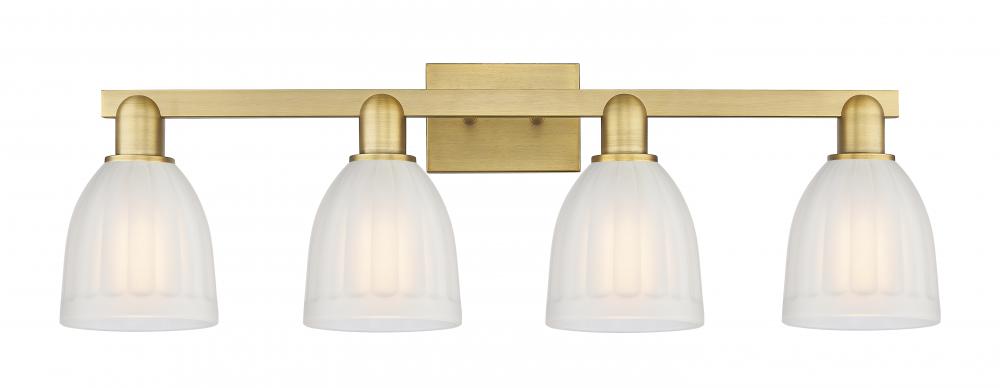 Brookfield - 4 Light - 33 inch - Brushed Brass - Bath Vanity Light