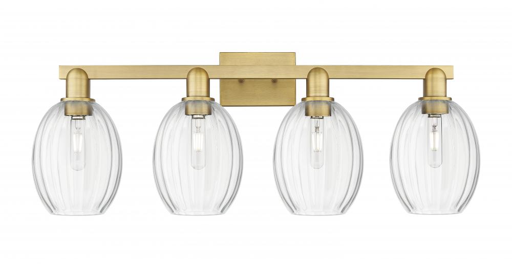 Preston Bulb - 4 Light - 36 inch - Brushed Brass - Bath Vanity Light
