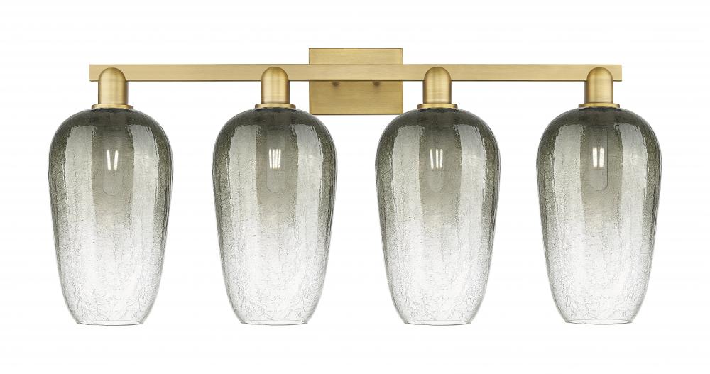 Brookhaven Flute - 4 Light - 36 inch - Brushed Brass - Bath Vanity Light