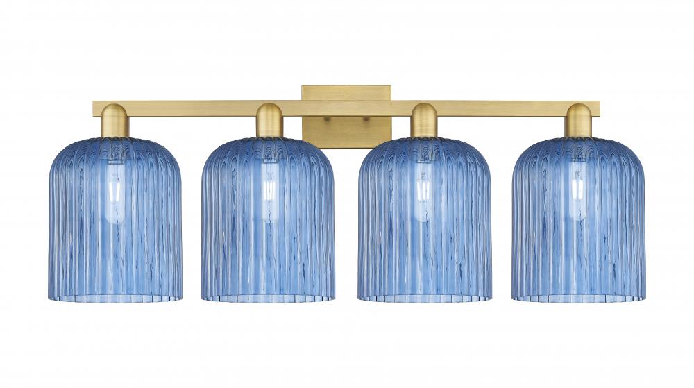 Bridal Veil - 4 Light - 35 inch - Brushed Brass - Bath Vanity Light