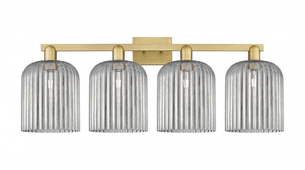 Bridal Veil - 4 Light - 35 inch - Brushed Brass - Bath Vanity Light